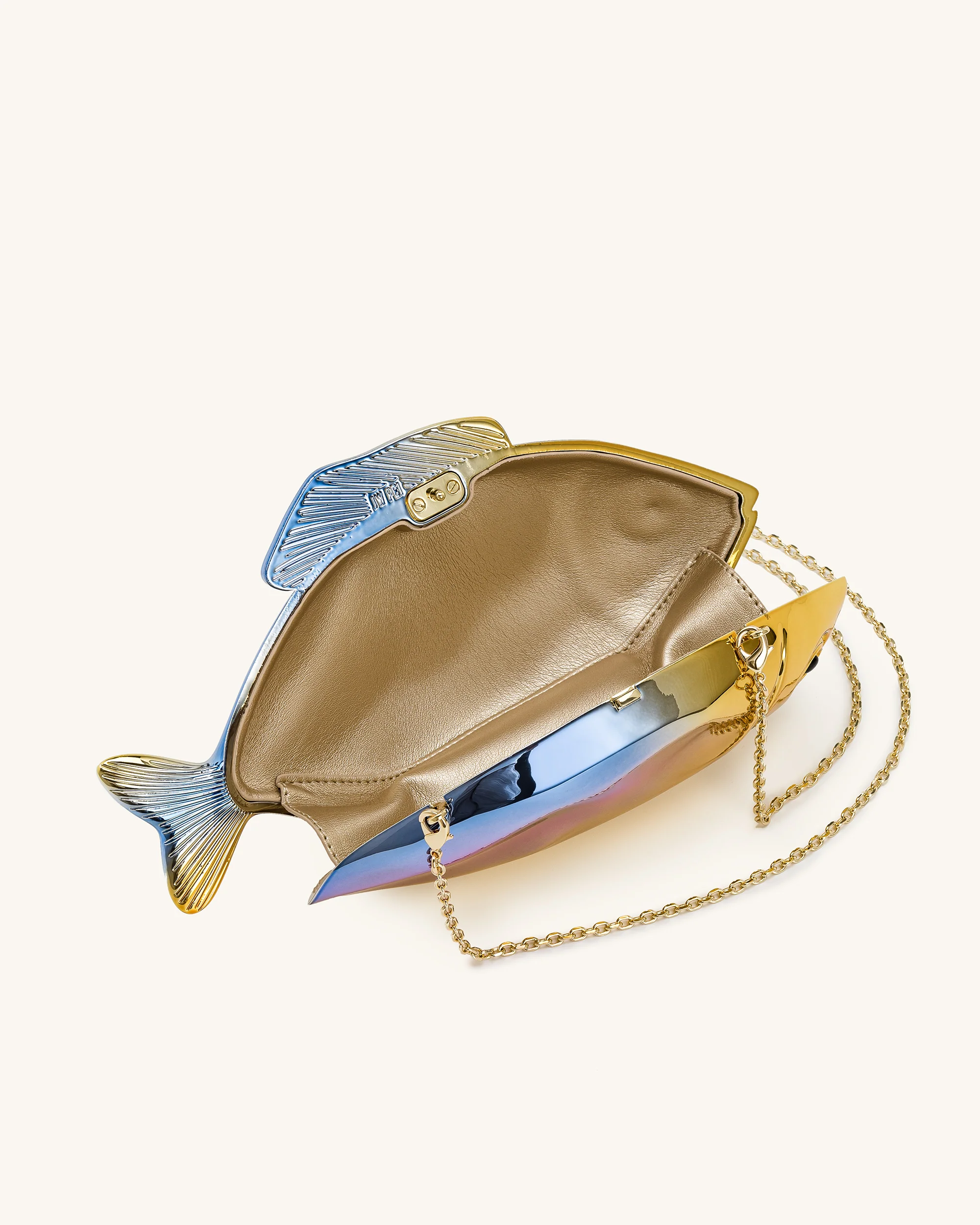 Pochette en forme de poisson - Or/Bleu - Image 4