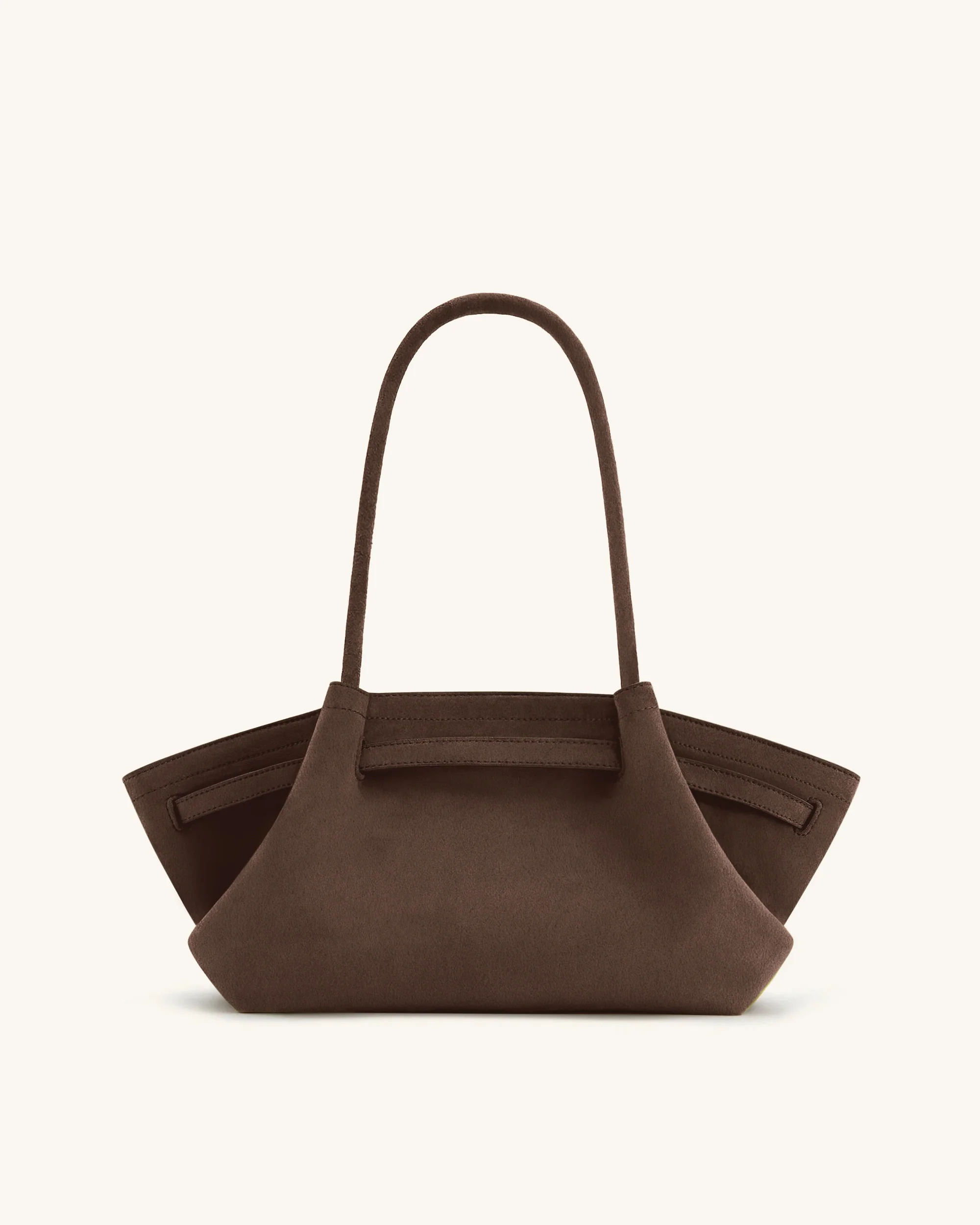 Hana Borsa Tote Ampia in Ecocamoscio - Marrone Scuro - Image 4