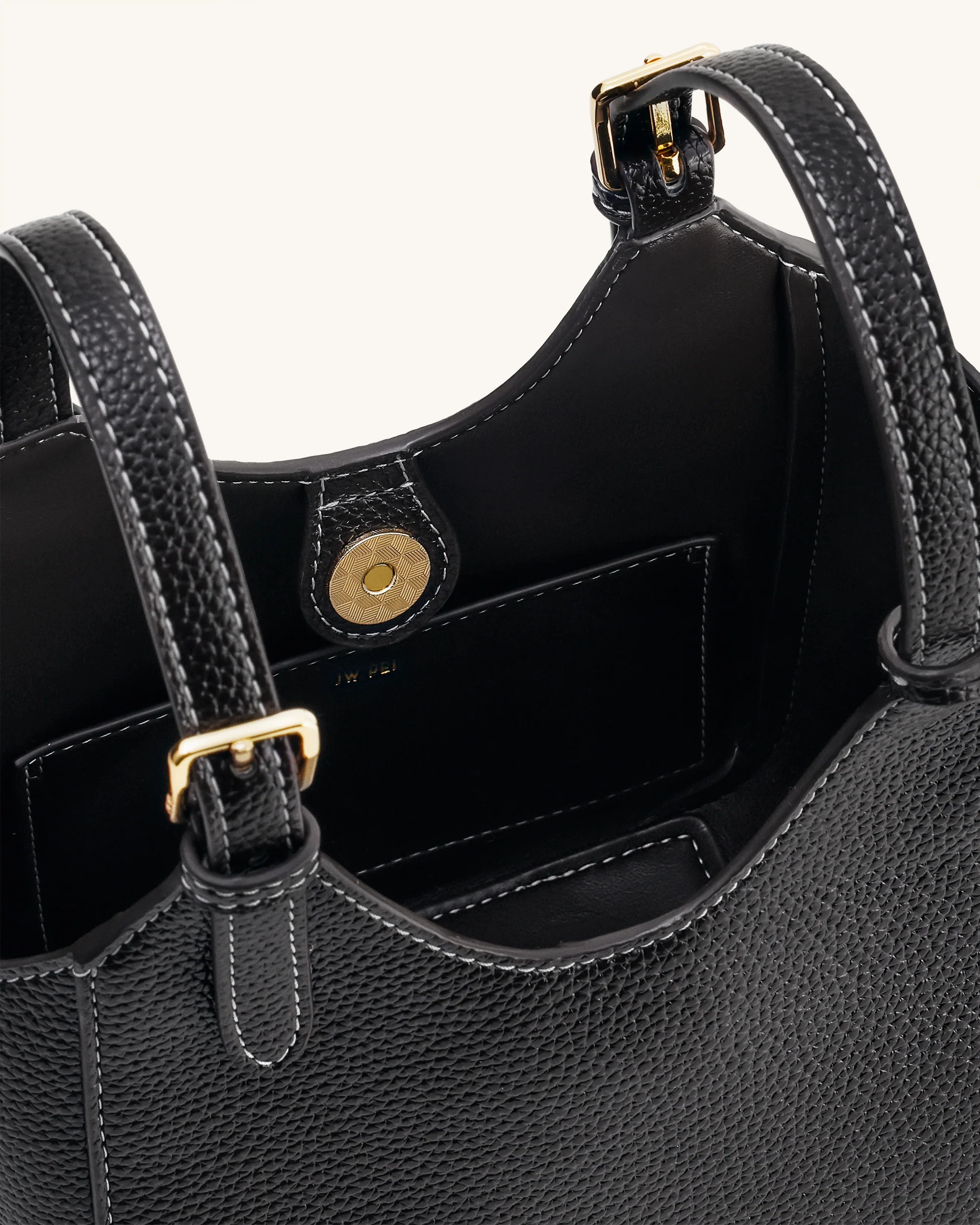 Ines Bolso Tote con Candado - Nero - Image 7