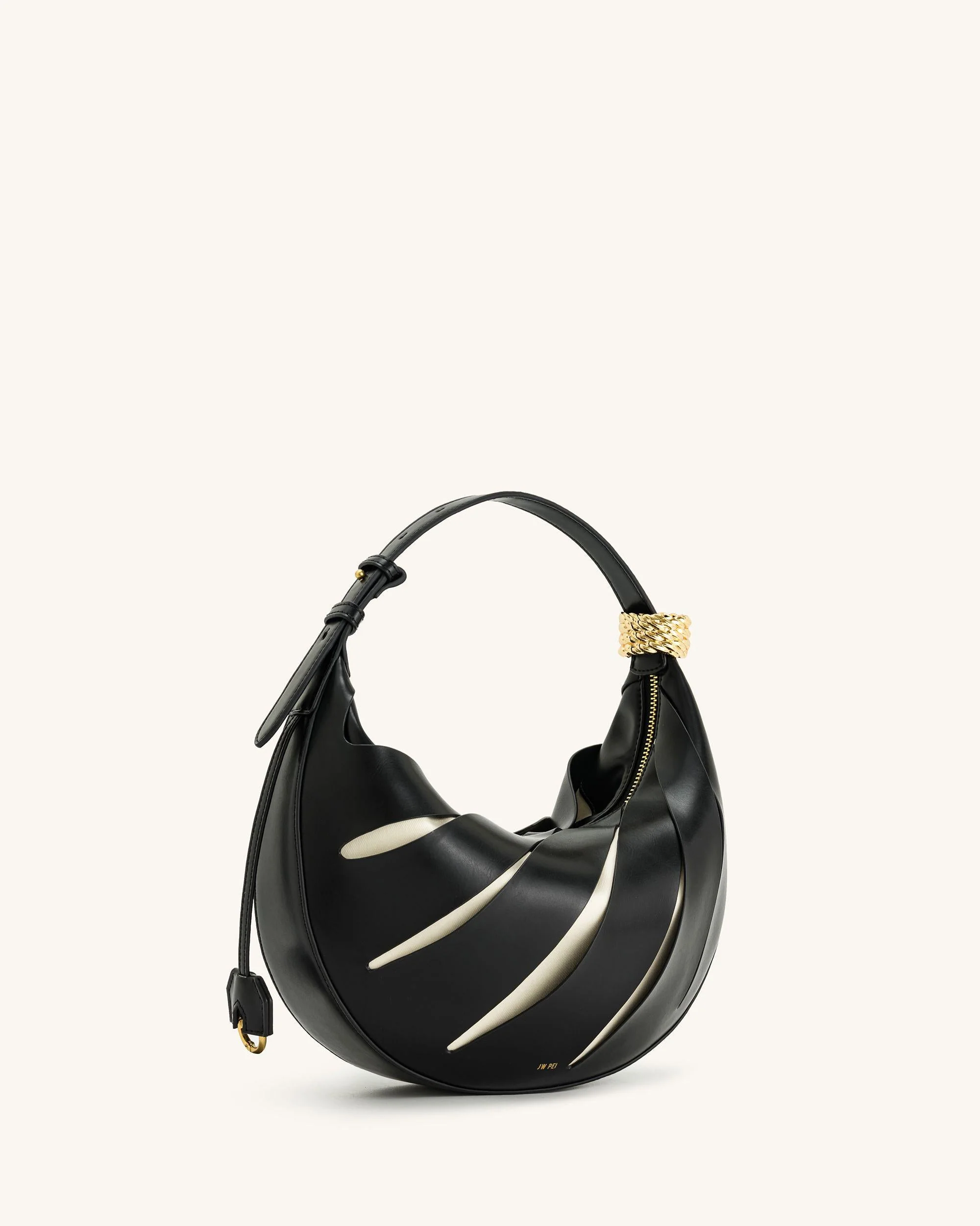 Jana Borsa a Spalla con Decorazioni a Rete - Nero - Image 3