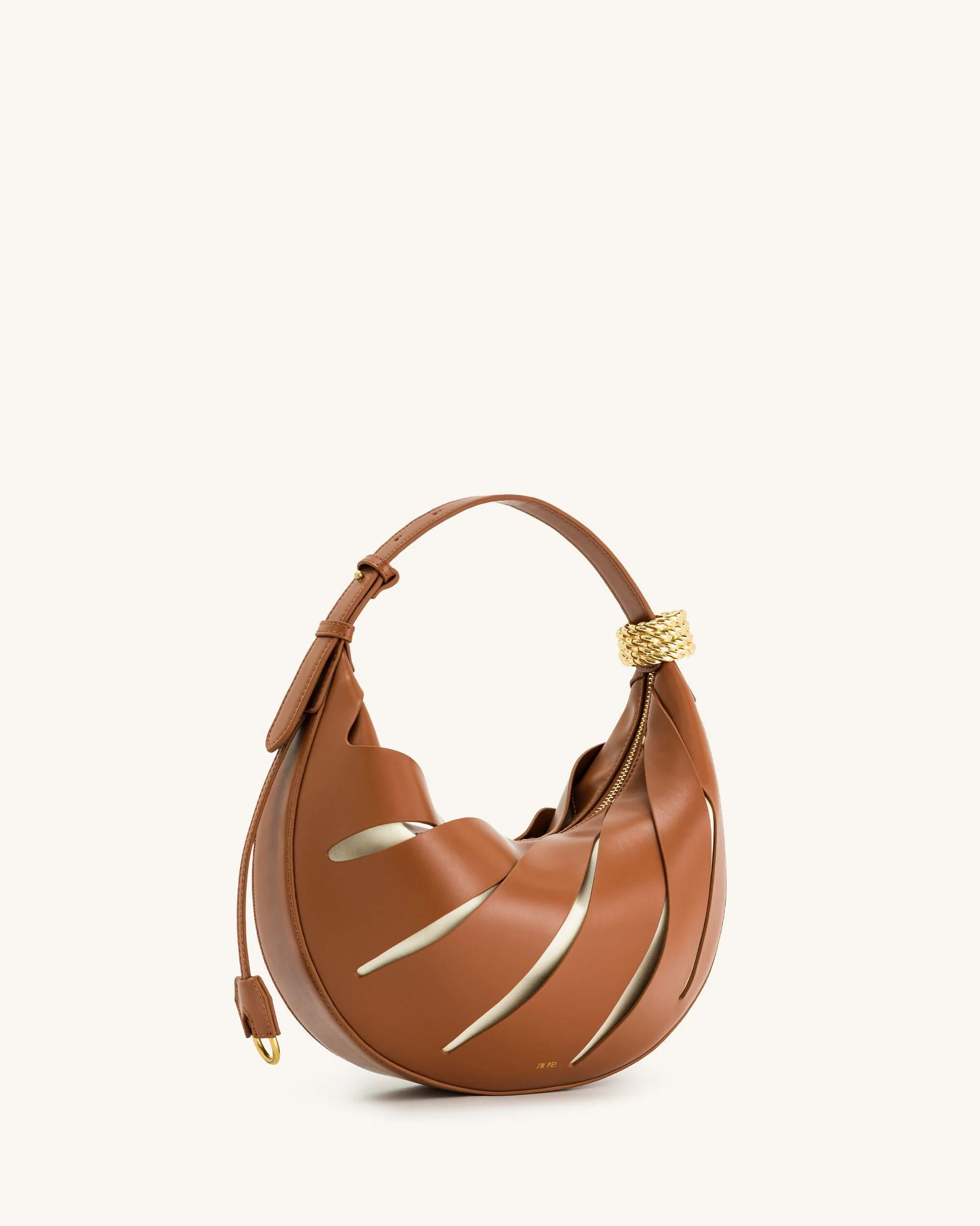 Borsa a tracolla Jana con lavorazione a traforo - Marrone - Image 3
