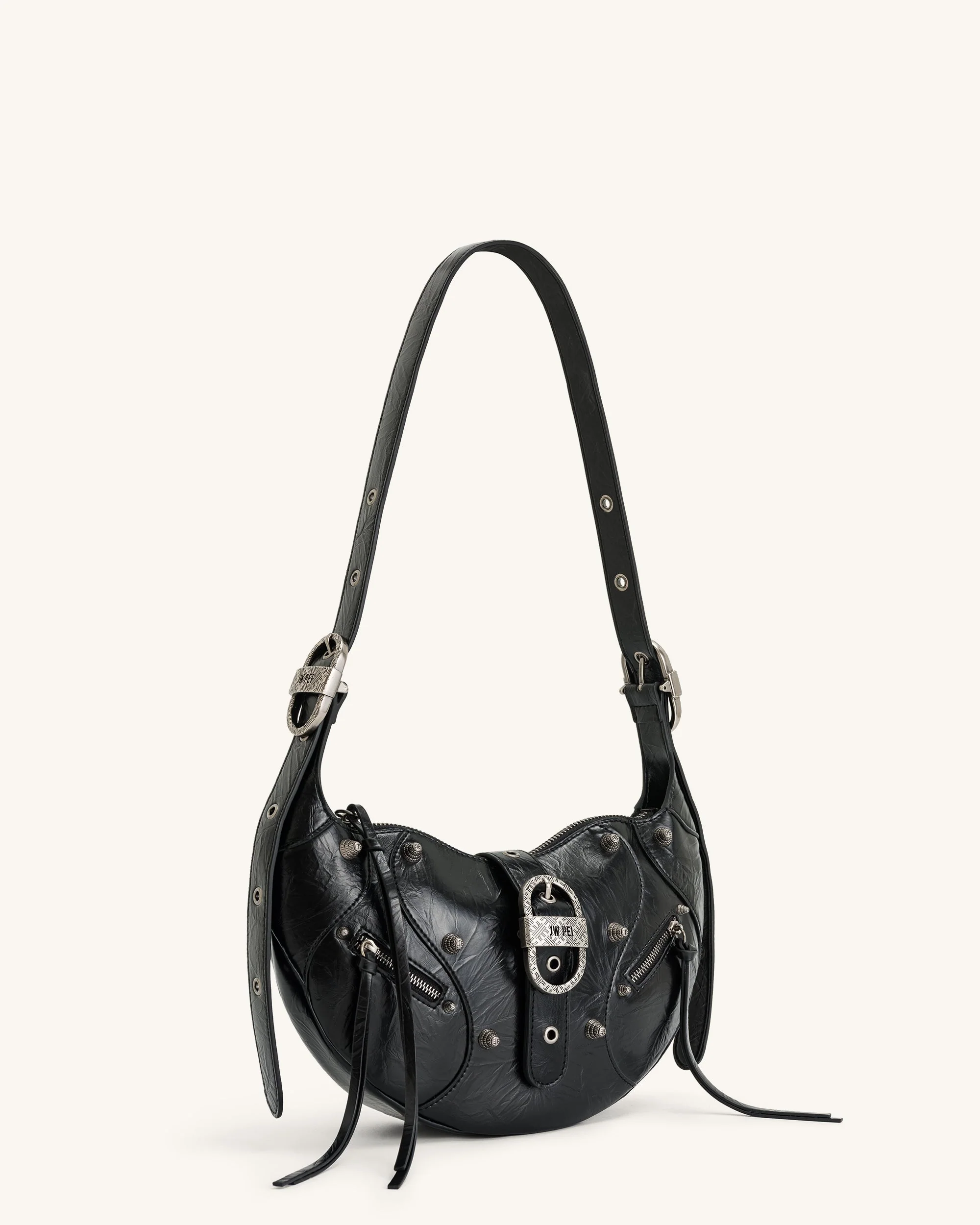 Tessa Borsa a Spalla Schiacciata - Nero - Image 3
