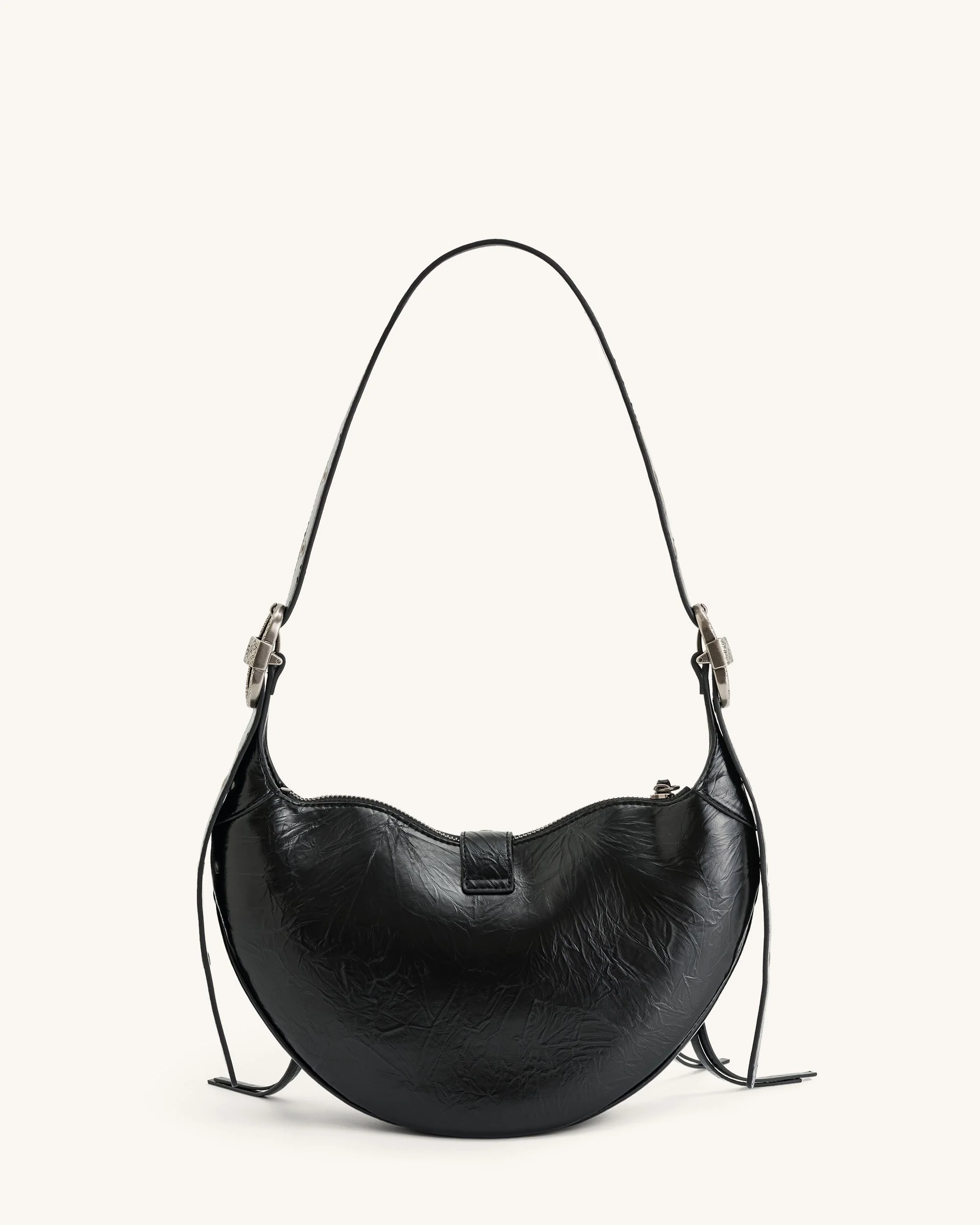 Tessa Borsa a Spalla Schiacciata - Nero - Image 4