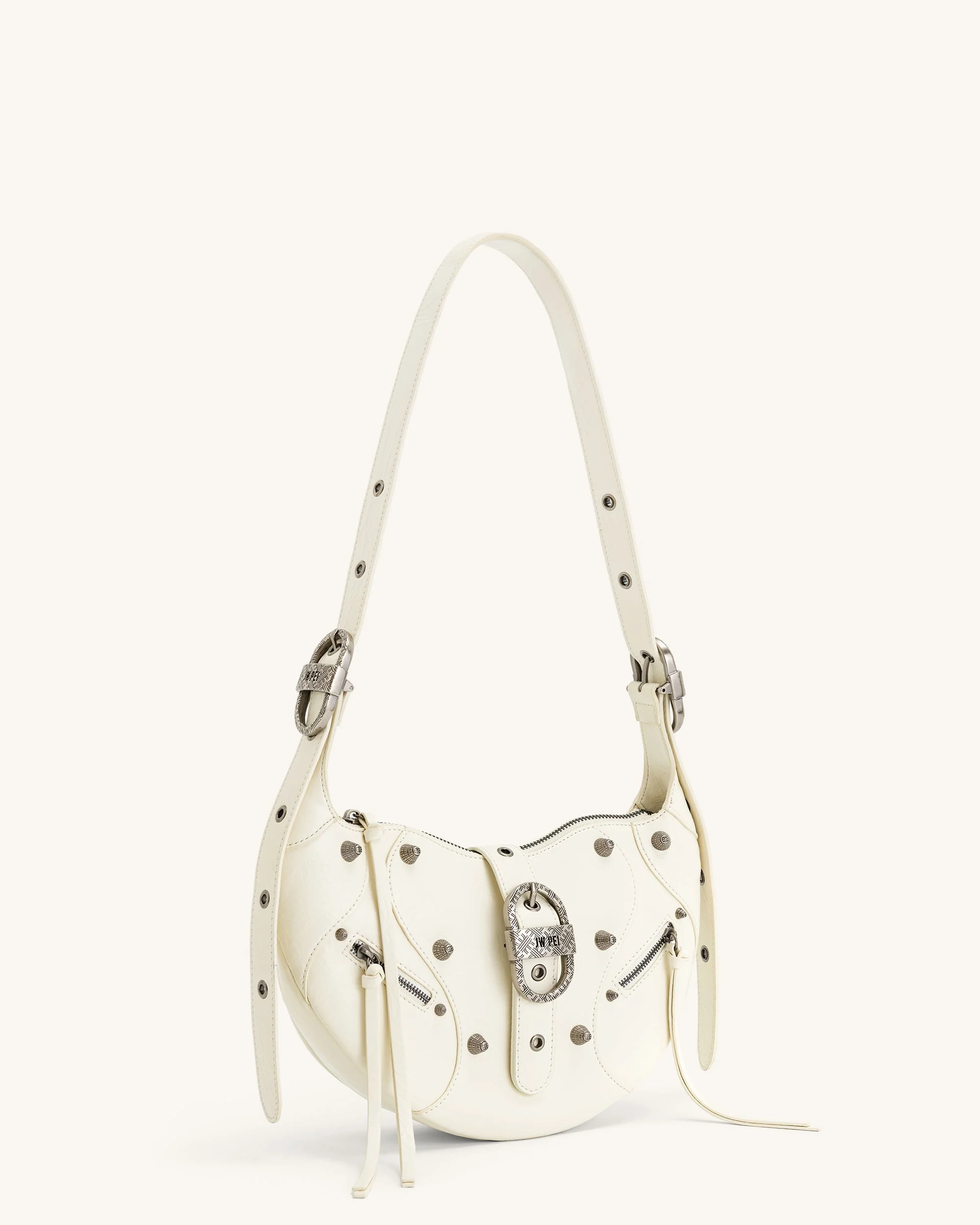 Tessa Borsa a Spalla Schiacciata - Bianco - Image 3