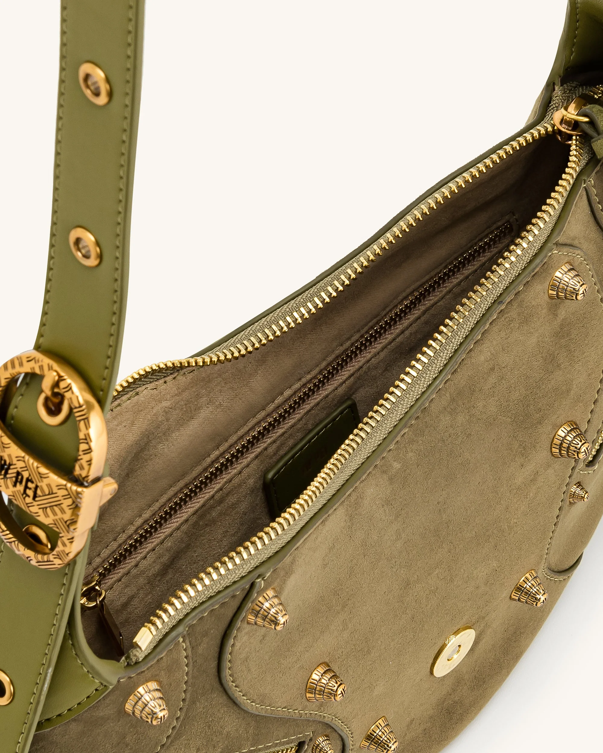 Borsa a tracolla in camoscio JW PEI Tessa - Oliva scuro (donne) - Image 5