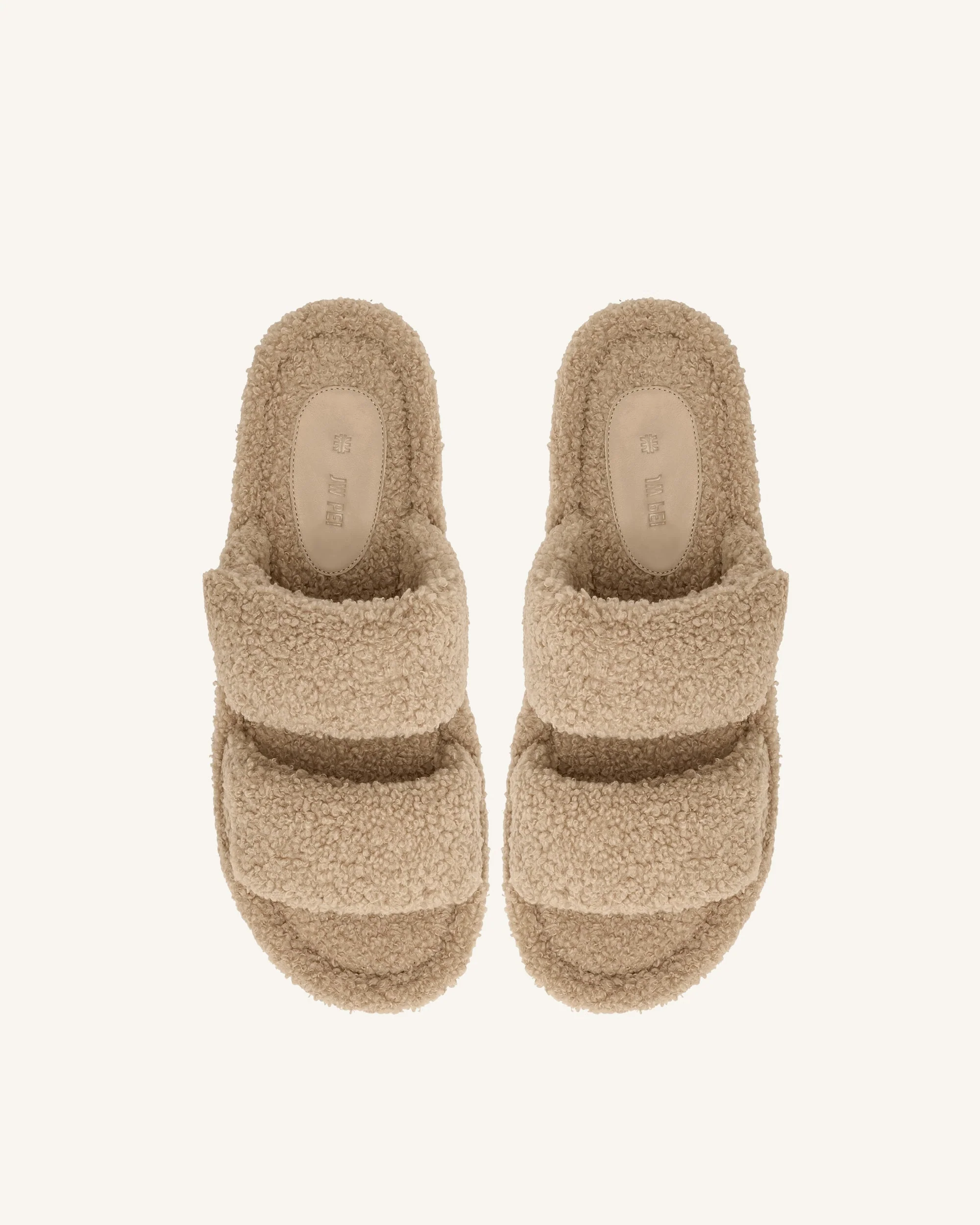 Lexi - Sandalo con Plateau in Ecopelliccia - Beige - Image 3