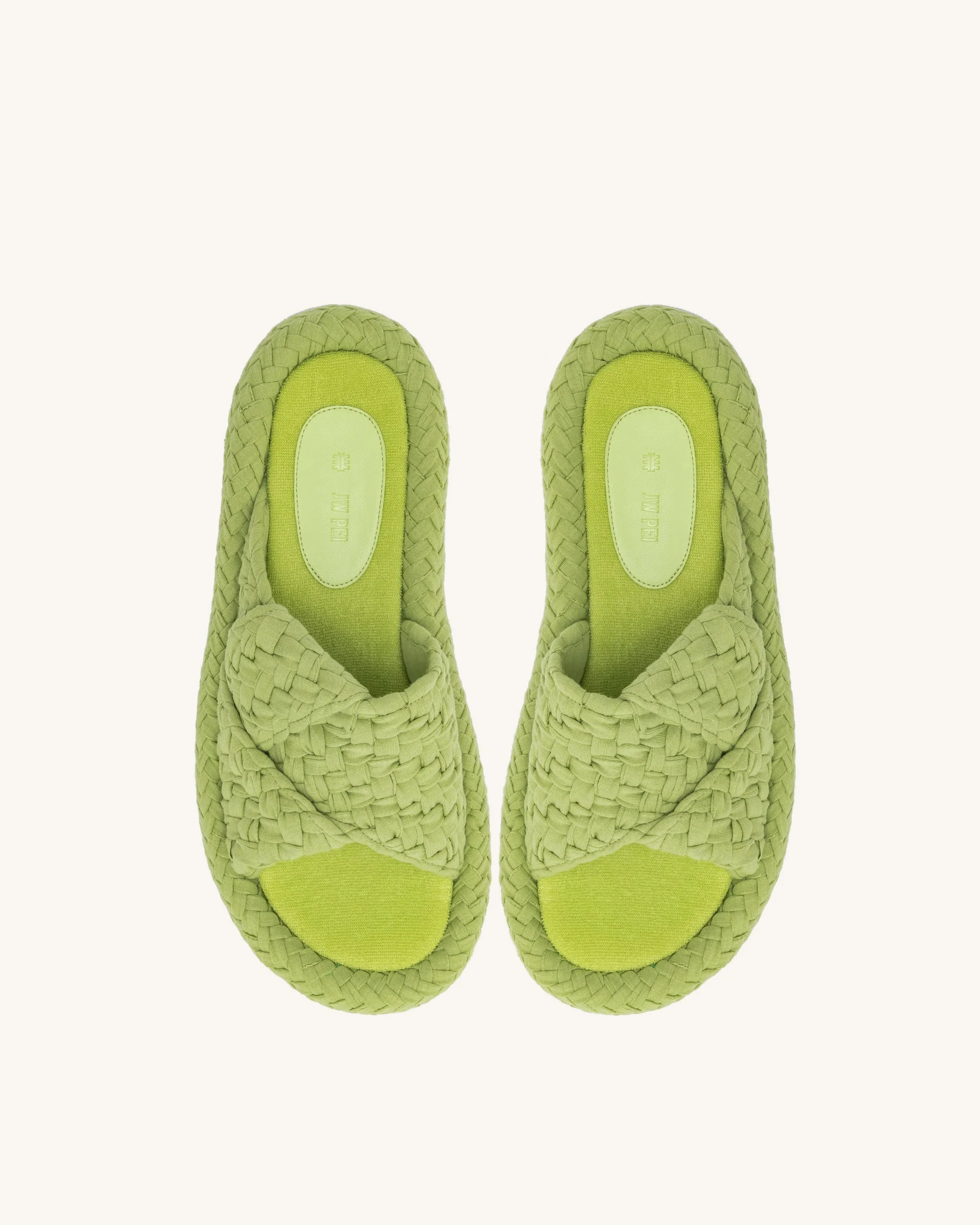 Lilah - Sandalo Intrecciato con Plateau - Verde lime - Image 3