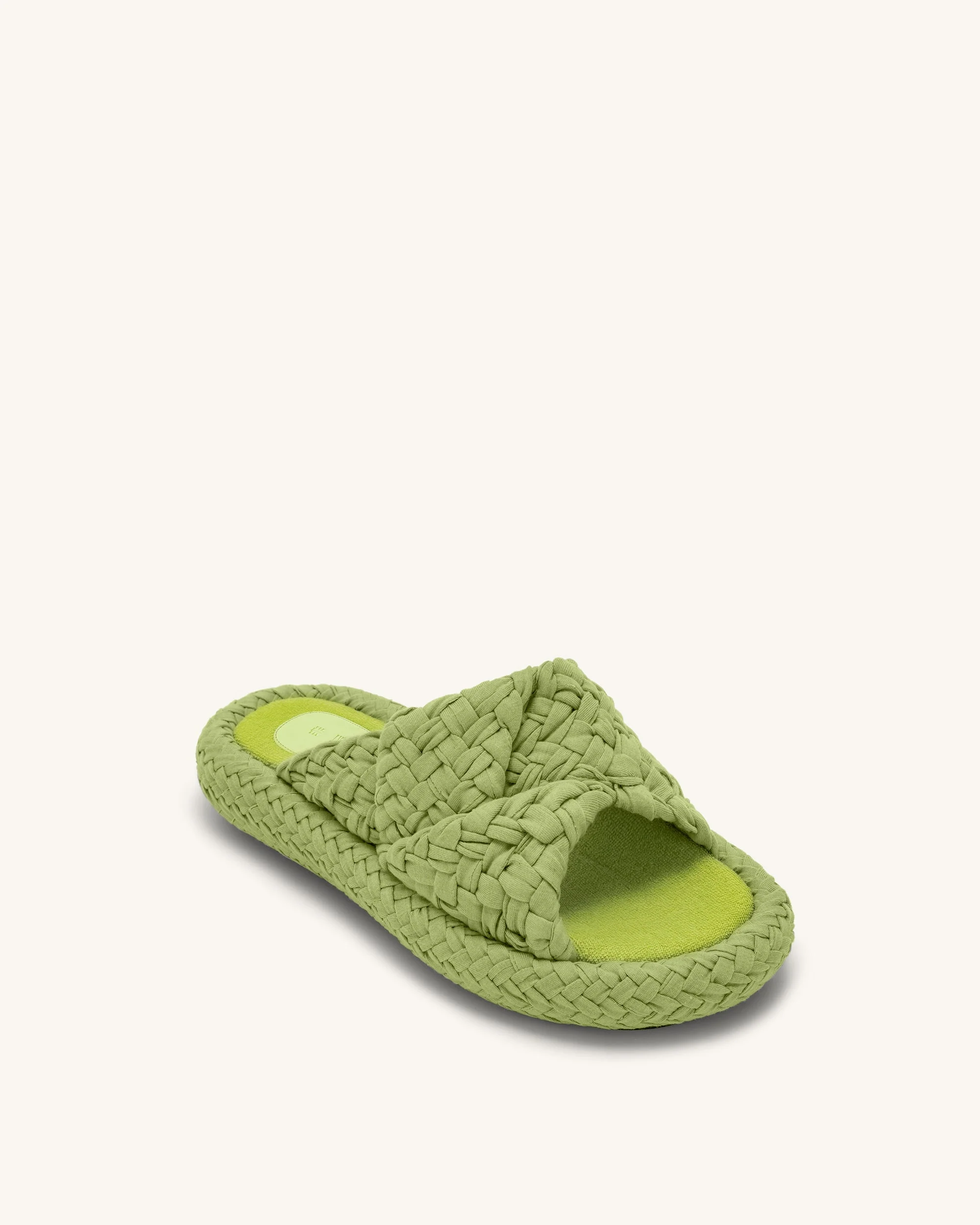 Lilah - Sandalo Intrecciato con Plateau - Verde lime - Image 5