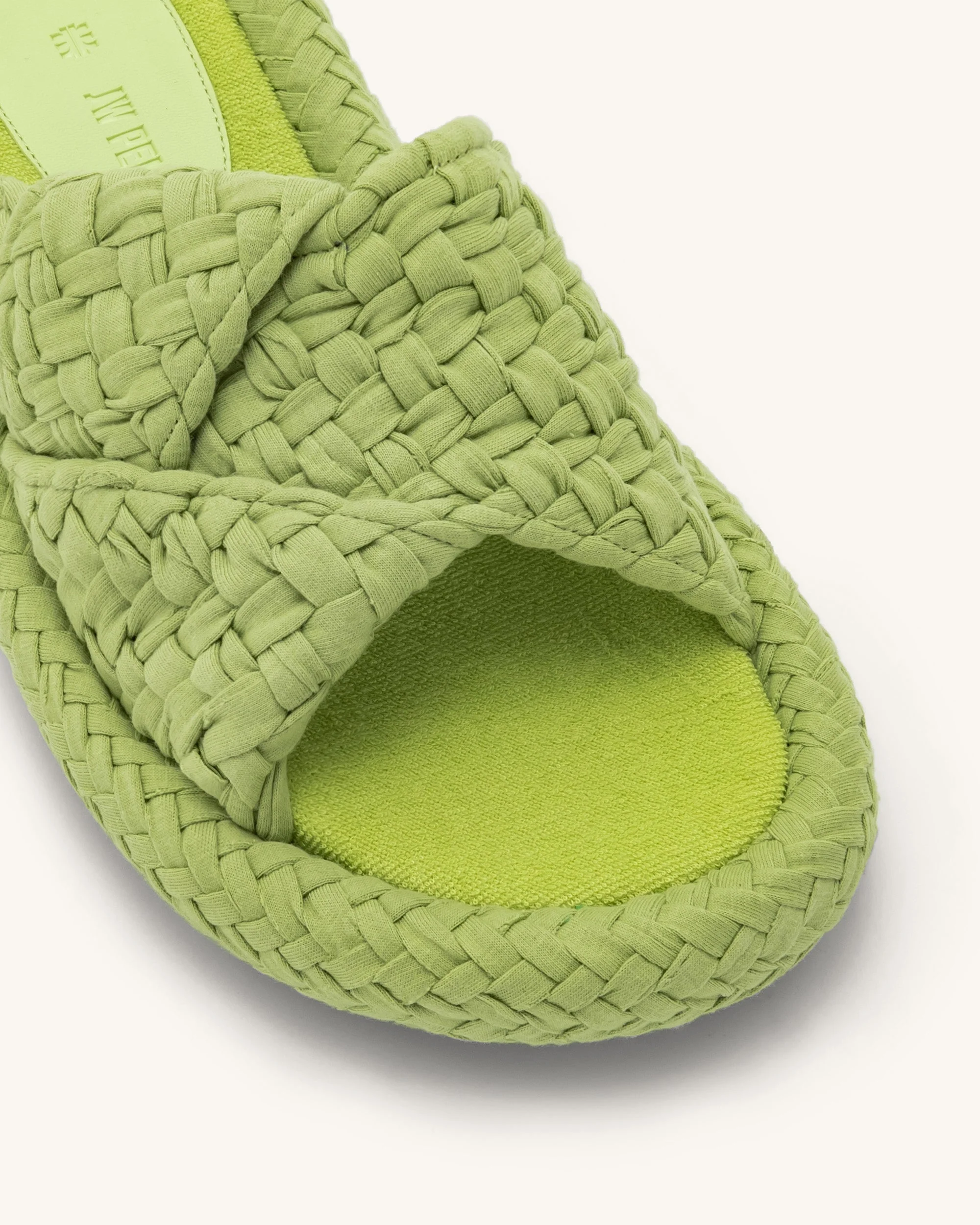 Lilah - Sandalo Intrecciato con Plateau - Verde lime - Image 6
