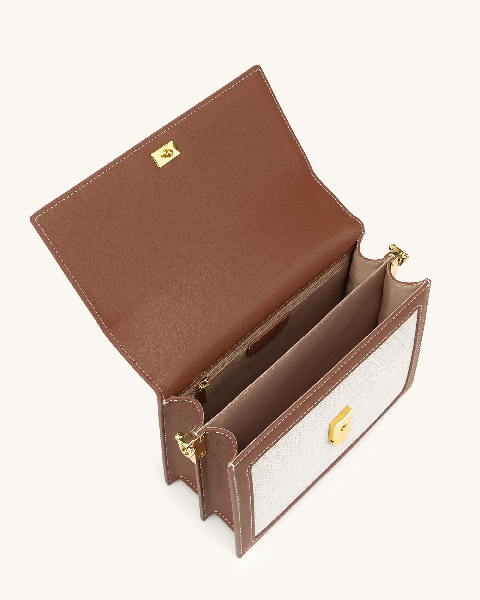 Mini Flap Borsa - Beige Canvas - Image 5