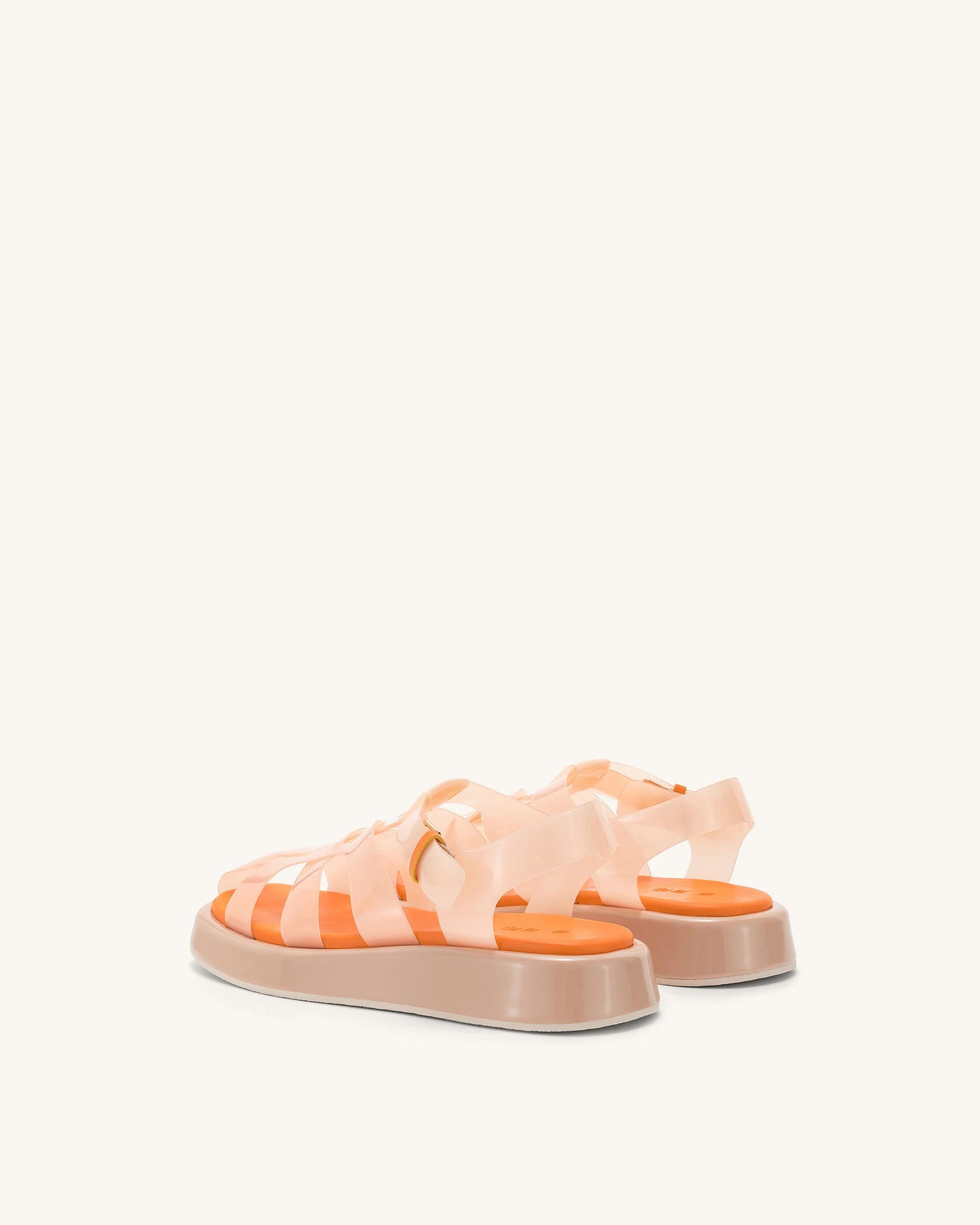 Piper - Sandalo con Plateau - Beige & Arancione - Image 4