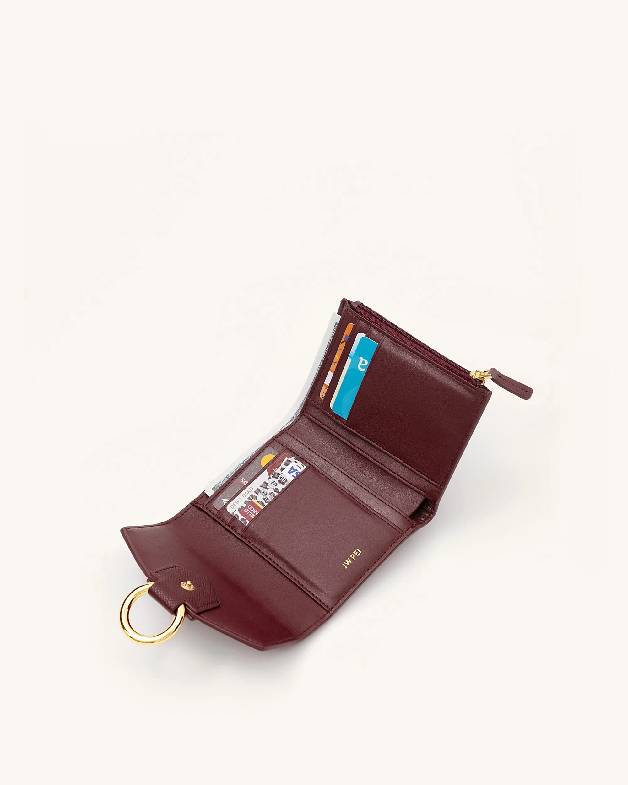 Stella Portafoglio - Burgundy Grana Vegan Pelle - Image 4