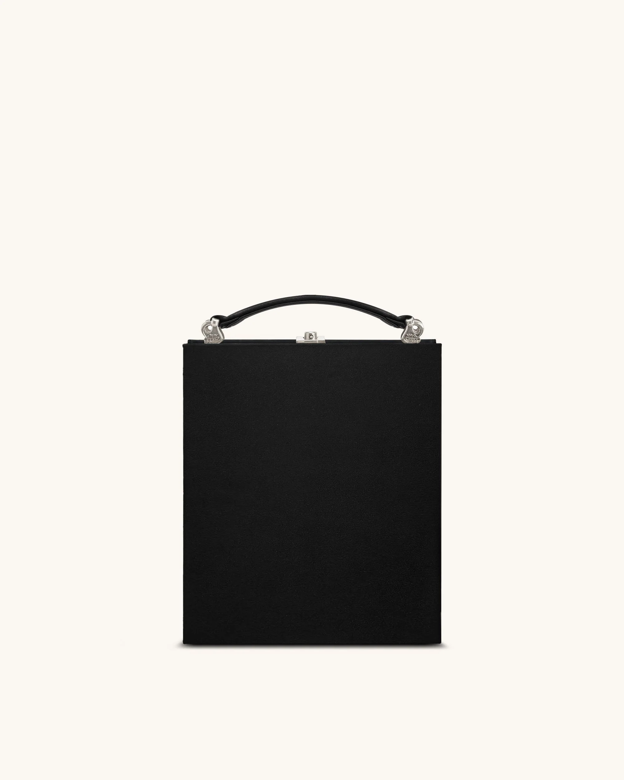 Pochette a forma di libro con motivo cucciolo e calice di vino Taya - Nera - Image 3