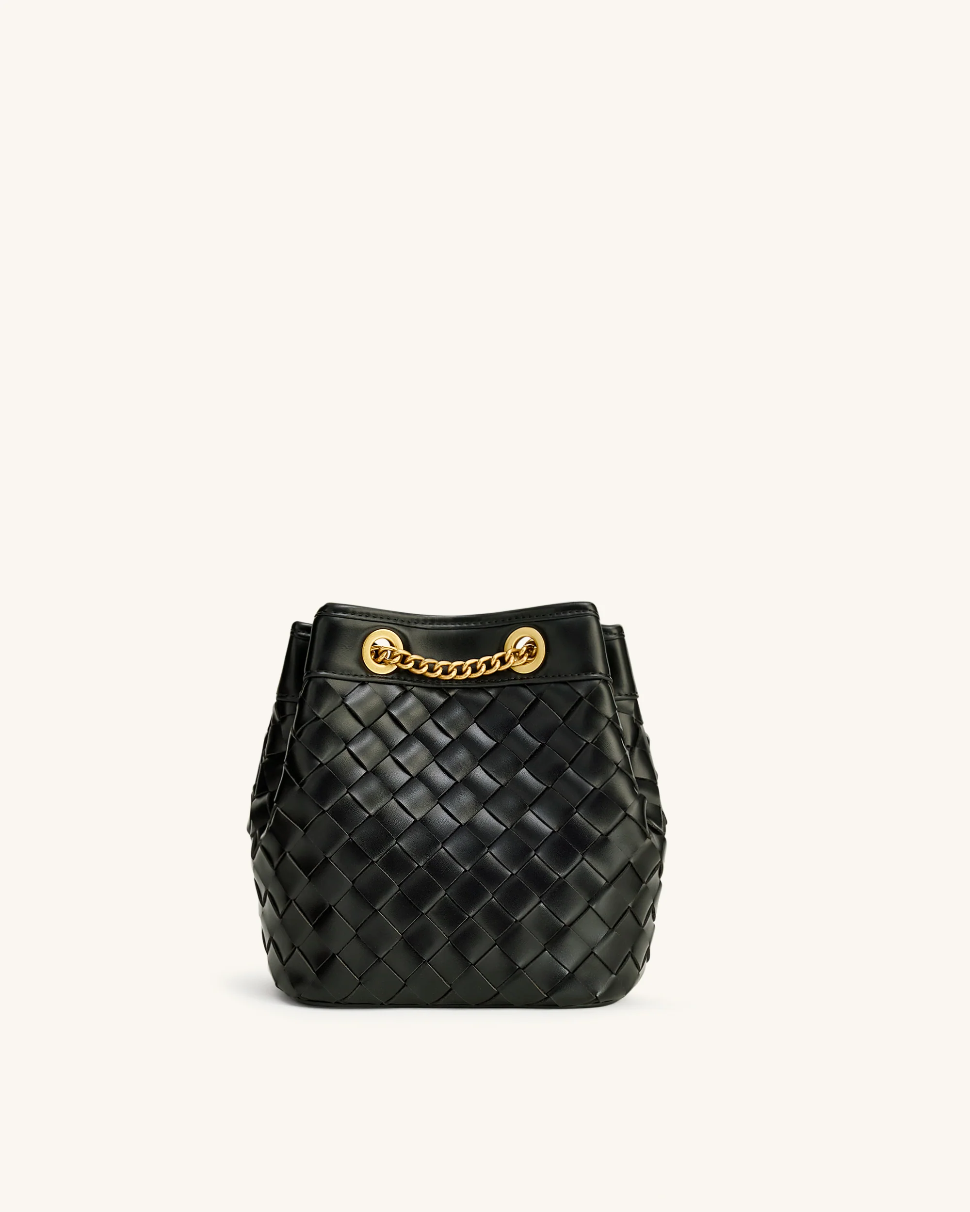 Yara Borsa Secchiello Intrecciata a Mano - Nero - Image 3